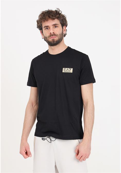 Gold label black men's t-shirt EA7 | 3DPT07PJM9Z1200