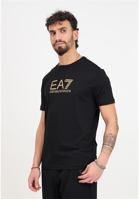 T-shirt da uomo nera gold label EA7 | T-shirt | 3DPT08PJM9Z1200