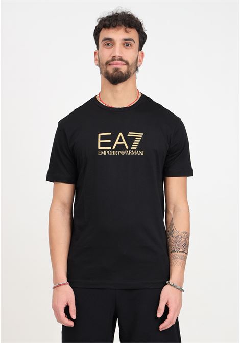 T-shirt da uomo nera gold label EA7 | T-shirt | 3DPT08PJM9Z1200