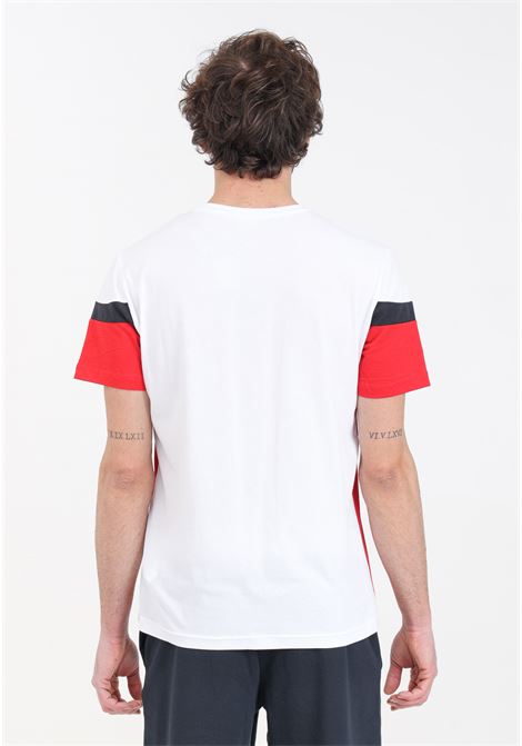 Summer Block Black Red and White Men's T-Shirt EA7 | T-shirt | 3DPT10PJ02Z1100