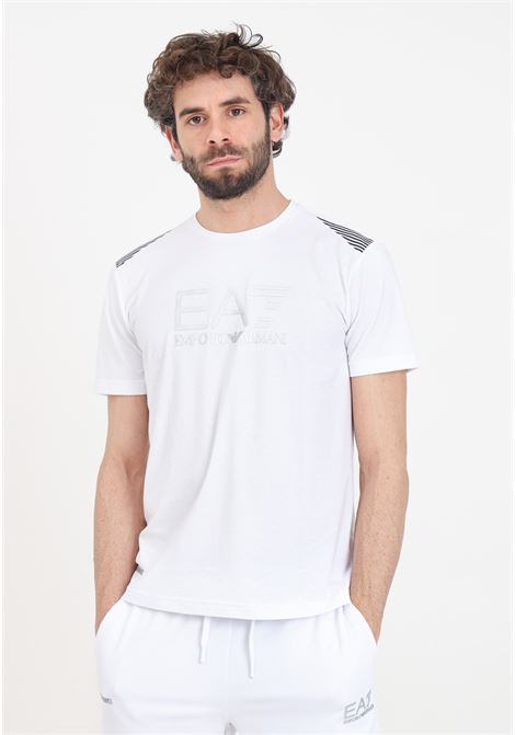 T-shirt bianca da uomo 7 Lines in tessuto riciclato AVS EA7 | 3DPT29PJULZ1100