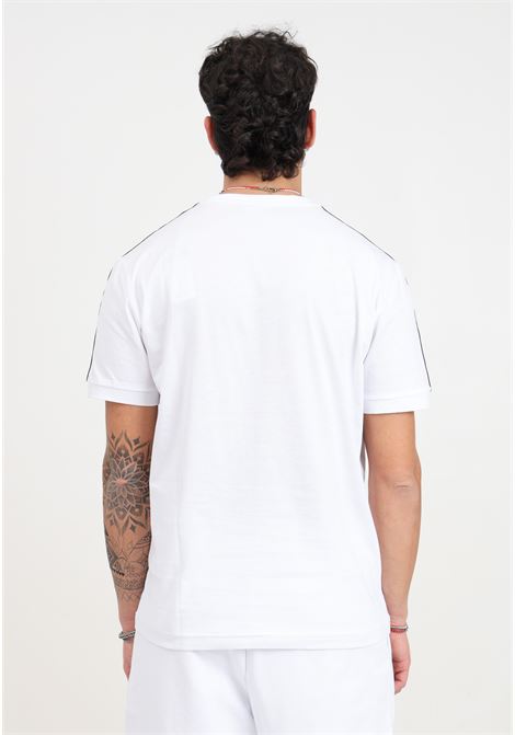 White men's T-shirt with rubberized tape detail on the sleeves EA7 | 3DPT35PJ02Z1100