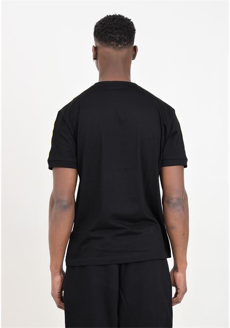 T-shirt da uomo nera con dettaglio nastro gommato sulle maniche EA7 | T-shirt | 3DPT35PJ02Z1200