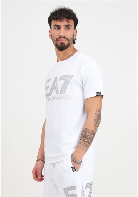 Logo Series men's white t-shirt EA7 | 3DPT37PJMUZ1100