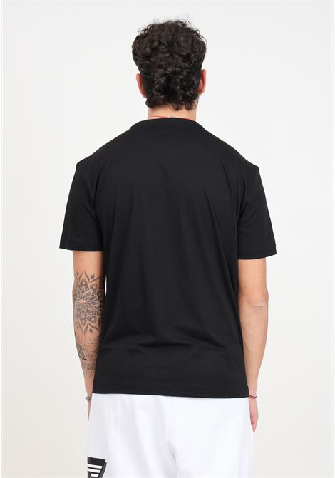 T-shirt da uomo Visibility nera stampa logo in nero e bianco sul davanti EA7 | 3DPT81PJM9Z1200