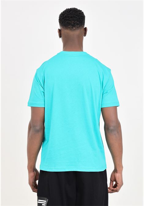 T-shirt da uomo Visibility verde petrolio stampa logo in nero e bianco sul davanti EA7 | 3DPT81PJM9Z1815