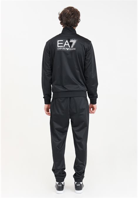 Tuta sportiva nera da uomo con stampa logo EA7 | Tute | 3DPV76PJHEZ1200
