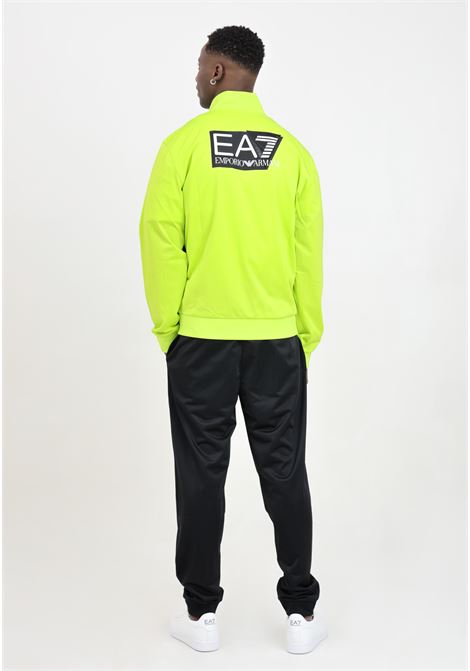Fluorescent yellow and black men's tracksuit with logo print EA7 | Sport suits | 3DPV76PJHEZ28BM