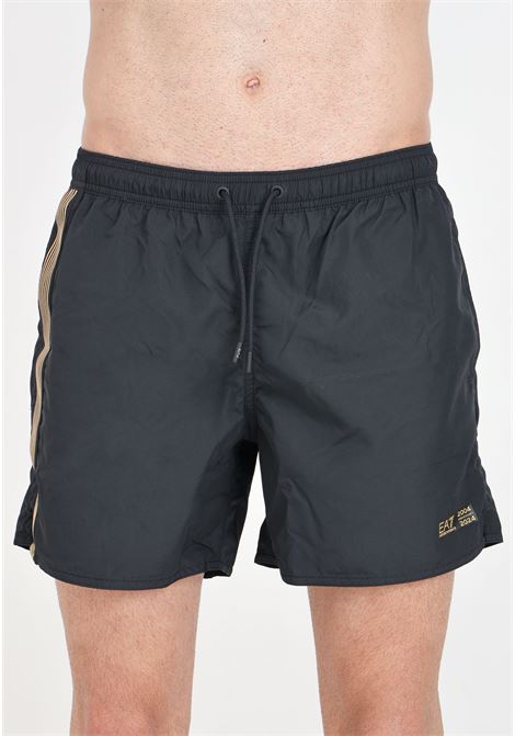 Soccer black men's swim shorts EA7 | Beachwear | 9020004R72600020