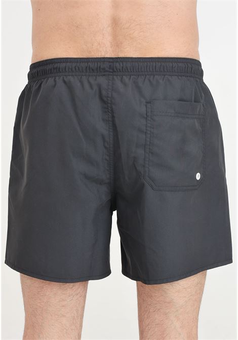 Shorts mare da uomo neri con stampa logo EA7 | Beachwear | 9020004R73900020