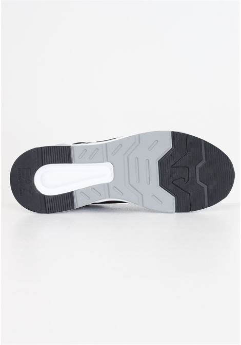 Sneakers da uomo nera con dettagli grigi e lettering logo in bianco EA7 | Sneakers | X8X159XK379N763
