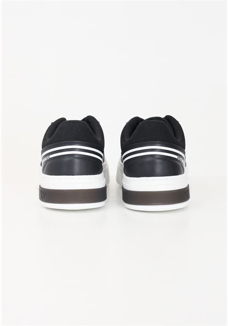 Sneakers da uomo bianche e nere con logo laterale EA7 | Sneakers | X8X173XK374N181