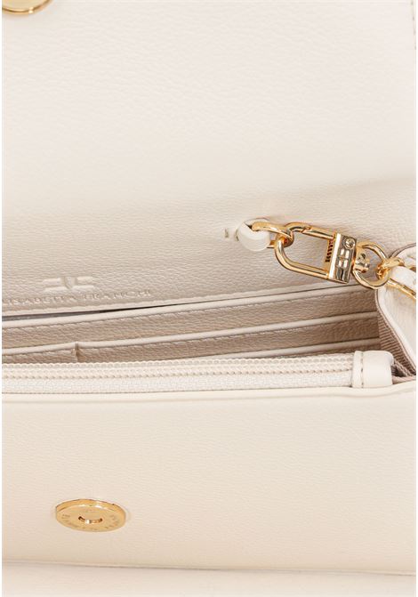 Borsa da donna bianca con tracolla e logo gioiello ELISABETTA FRANCHI | Borse | BS01A41E2193