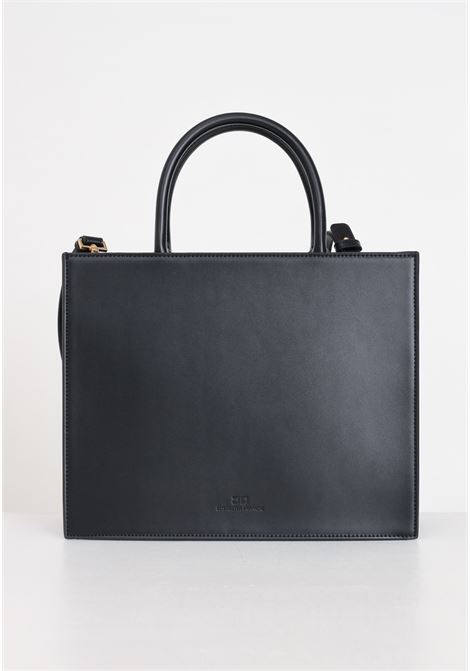 Black women's bag with logo plaque ELISABETTA FRANCHI | Bags | BS16A42E2110