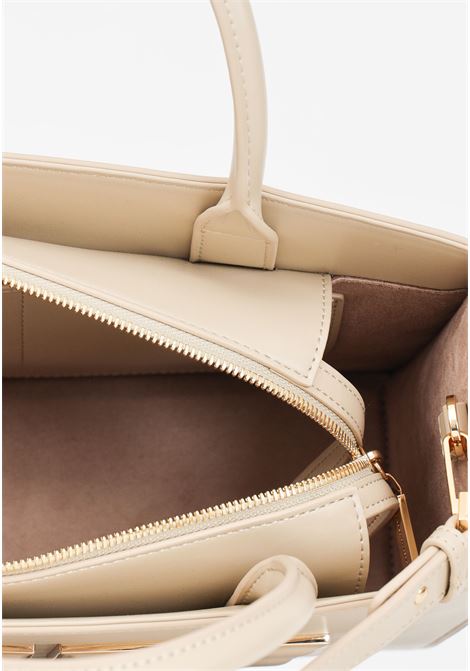 Sand-colored women's bag with logo plaque ELISABETTA FRANCHI | Bags | BS16A42E2784