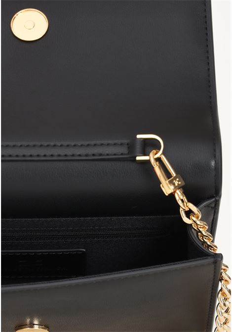 Black and gold women's bag with mirror effect metal inserts ELISABETTA FRANCHI | Bags | BS57A42E2110