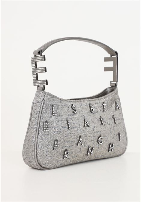 Women's lead handbag in lurex tweed with rhinestone lettering ELISABETTA FRANCHI | BS61A42E2400