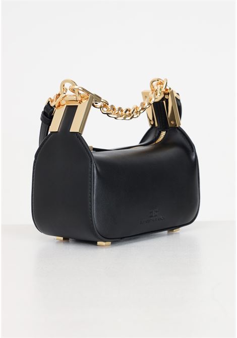 Black women's camera bag with metal clamp ELISABETTA FRANCHI | Bags | BS65A42E2110