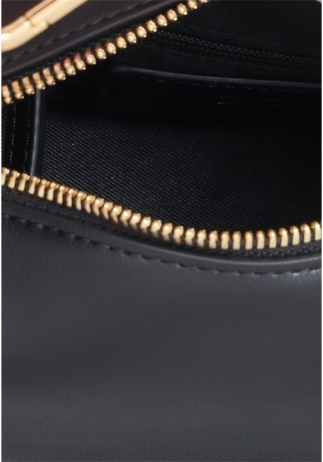 Black women's camera bag with metal clamp ELISABETTA FRANCHI | BS65A42E2110