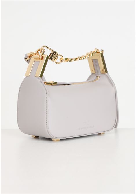 Pearl gray women's camera bag with metal clamp ELISABETTA FRANCHI | BS65A42E2155