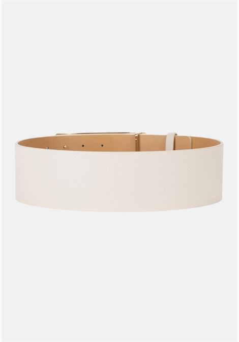 High butter-colored women's belt in synthetic material with buckle ELISABETTA FRANCHI | Belts | CT34S42E2193