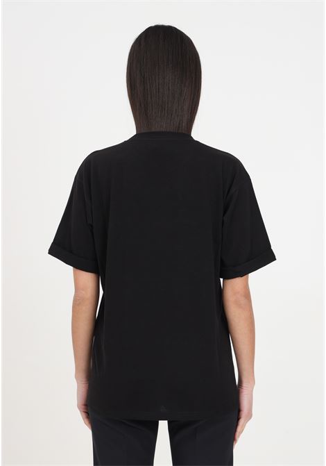 T-shirt da donna nera con logo sul davanti ELISABETTA FRANCHI | T-shirt | MA02341E2110