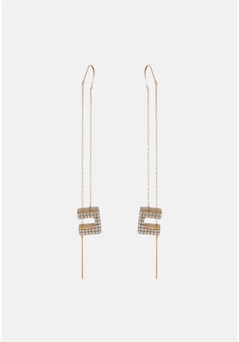Gold women's earrings with hanging chain ELISABETTA FRANCHI | Bijoux | OR35A41E2U95