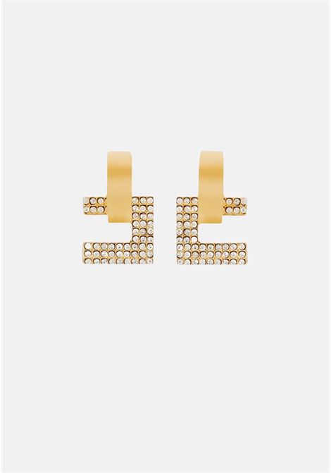 Women's earrings in yellow gold with rhinestones ELISABETTA FRANCHI | Bijoux | OR36K41E2U95