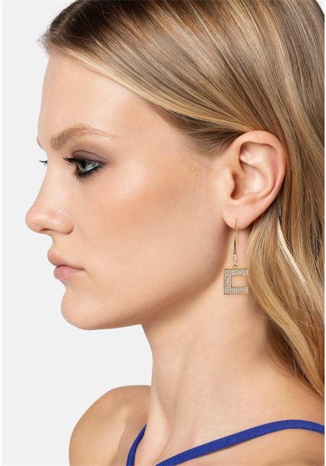 Women's logo earrings with rhinestones ELISABETTA FRANCHI | Bijoux | OR70A42E2U95