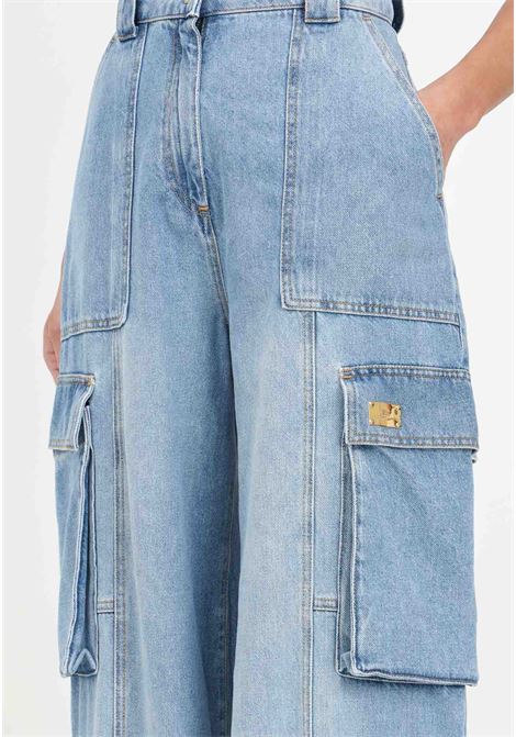 Jeans da donna in denim cargo con zip posteriore ELISABETTA FRANCHI | Jeans | PJ56D41E2192