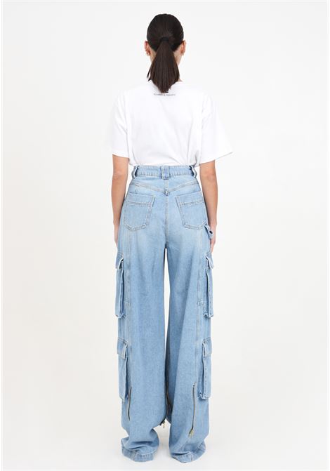 Jeans da donna in denim cargo con zip posteriore ELISABETTA FRANCHI | PJ56D41E2192