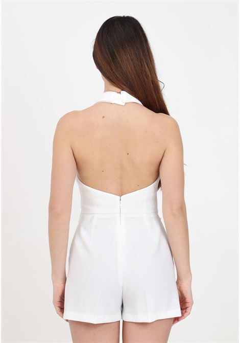 White crepe women's short jumpsuit with vest ELISABETTA FRANCHI | Sport suits | TU01342E2360