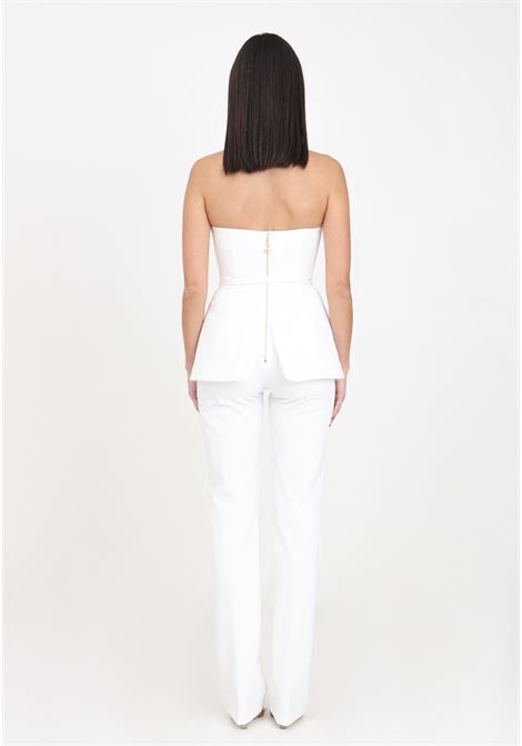 White women's tracksuit in technical fabric with bodice ELISABETTA FRANCHI | Sport suits | TU01542E2360