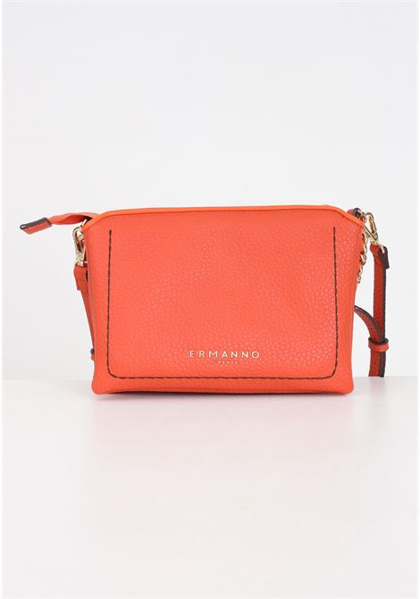 Orange women's bag with shoulder strap and golden metal logo lettering Ermanno scervino | Bags | 12401655309