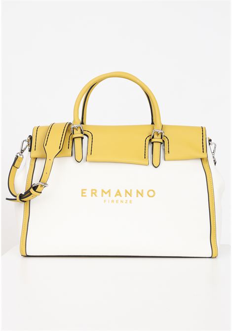 White and yellow large double ruby canvas women's bag Ermanno scervino | 12401703323