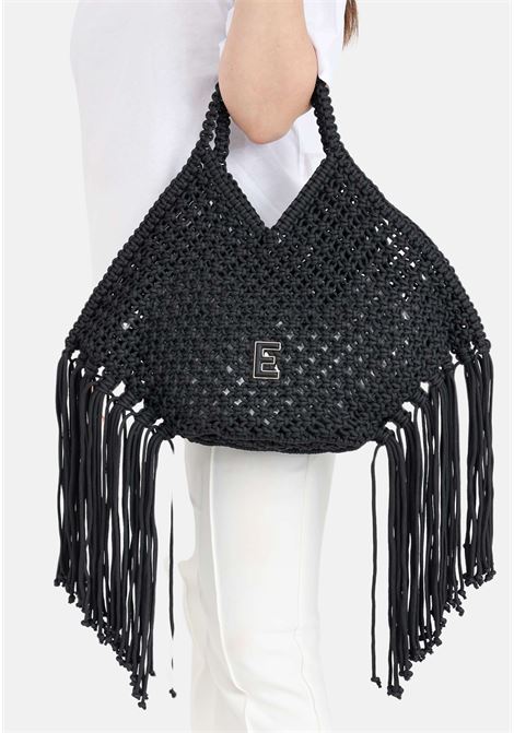 Rina women's black maxi tote bag Ermanno scervino | Bags | 12401713293