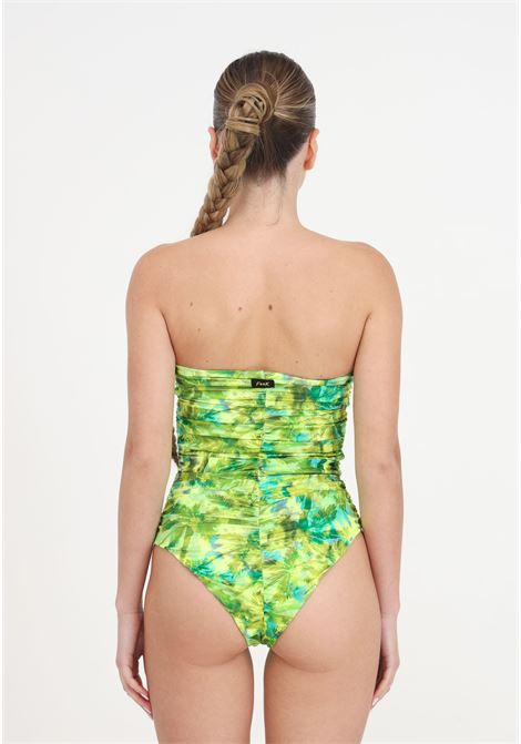 Women's green patterned sundown monokini F**K | Beachwear | FK-B013X04F.SIA