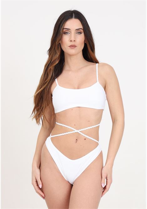 White women's bikini with cross front F**K | Beachwear | FK24-0121WHWHITE