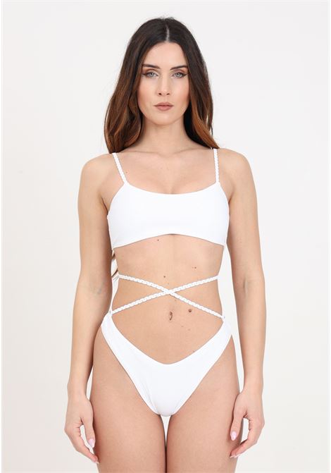 Bikini da donna bianco con incrocio sul davanti F**K | Beachwear | FK24-0121WHWHITE