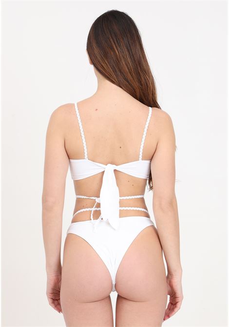 Bikini da donna bianco con incrocio sul davanti F**K | Beachwear | FK24-0121WHWHITE