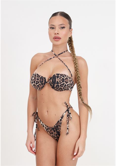 Bikini da donna fantasia maculata reggiseno e slip regolabile americano spotted F**K | Beachwear | FK24-0401X01.