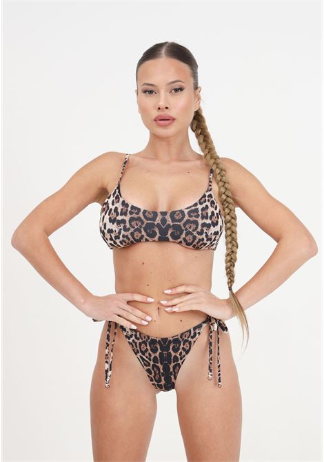 Women's bikini top and adjustable spotted Brazilian briefs F**K | Beachwear | FK24-0402X01F.SIA