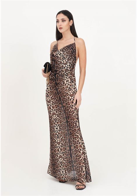 Long women's dress with animal print F**K | Dresses | FK24-0409X01.