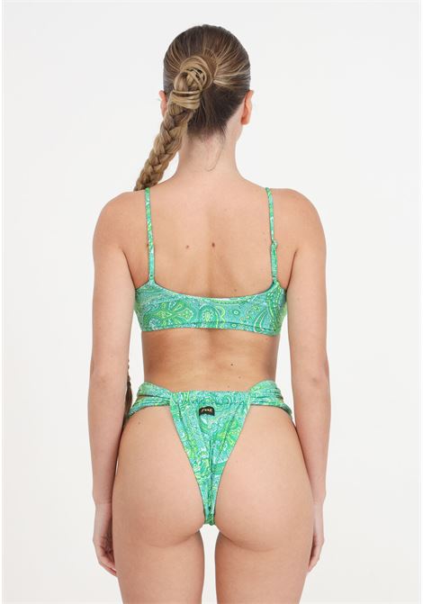 Women's bikini with sunrise green paisley design F**K | FK24-0701X12.