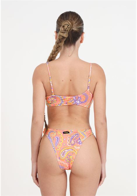 Women's bikini with sunrise pattern and jewel detail F**K | Beachwear | FK24-0731X11.