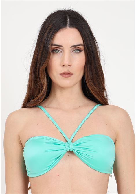 Aqua green women's bandeau bra made up F**K | Beachwear | FK24-1003AQ.
