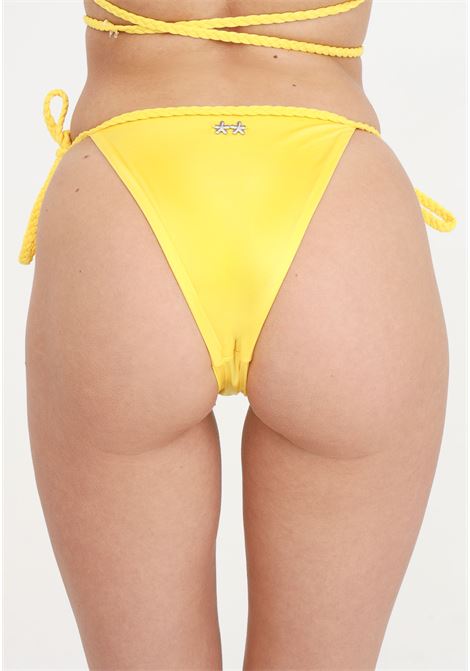 Slip mare donna giallo laccetti regolabili made up F**K | Beachwear | FK24-1021YL.
