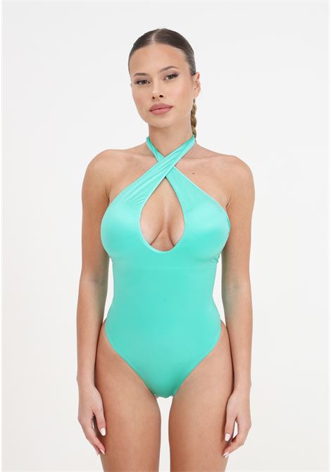 Monokini da donna verde acqua made up F**K | Beachwear | FK24-1042AQ.