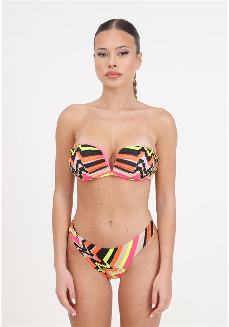 Bikini da donna reggiseno fascia a v e slip fianco fisso ethos F**K | Beachwear | FK24-1322X07.