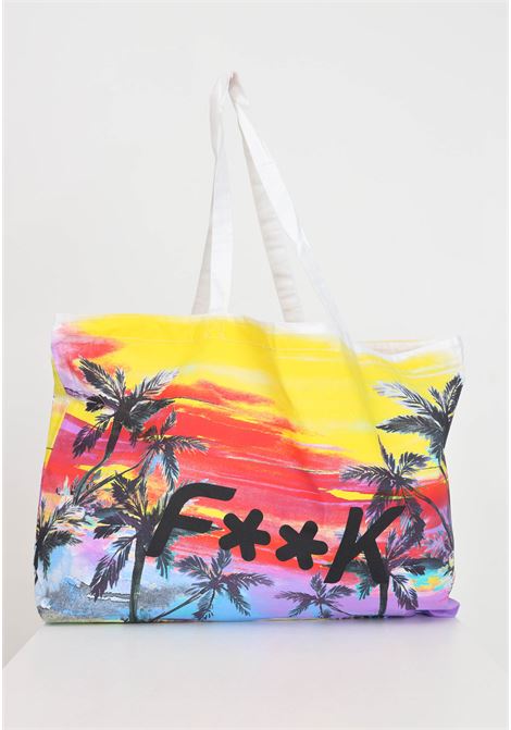 Multicolored patterned women's beach bag F**K | Bags | FK24-A050X03.